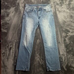 Vintage y2k Axe & Crown Faded Blue Boot Cut Jeans Mens Size 32x34